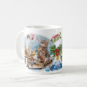 無料書籍のメッセージ コーヒーマグカップ (正面左)