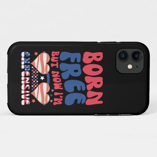 無料生まれだが、今は7月のおもしろい4日だ Case-Mate iPhoneケース (裏面(横))