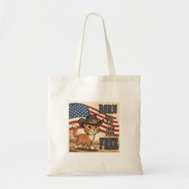 無料生まれです – Cowboy Cat Patriotic Tote Bag トートバッグ
