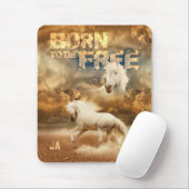 無料生まれでは、野生生物の美しい：ホワイトホース –  マウスパッド (マウス)