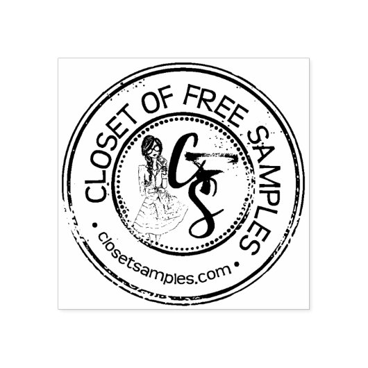 無料見本のクローゼット ラバースタンプ (インプリント)