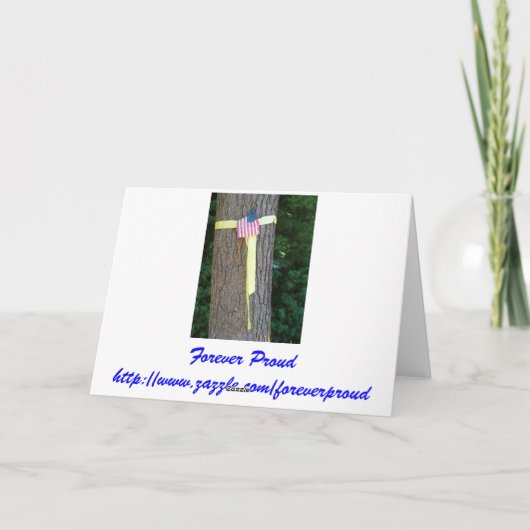 無料退役軍人日挨拶状の土地 サンキューカード (裏面)