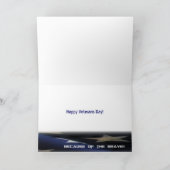 無料退役軍人日挨拶状の土地 サンキューカード (内部)