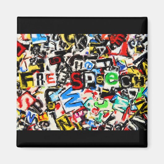 無料通話イラストレーション マグネット (正面)