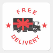 無料配送トラック スクエアシール (正面)