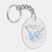 無料音楽 キーホルダー (正面左)