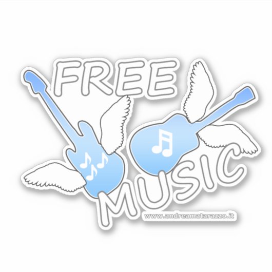 無料音楽 シール (正面)