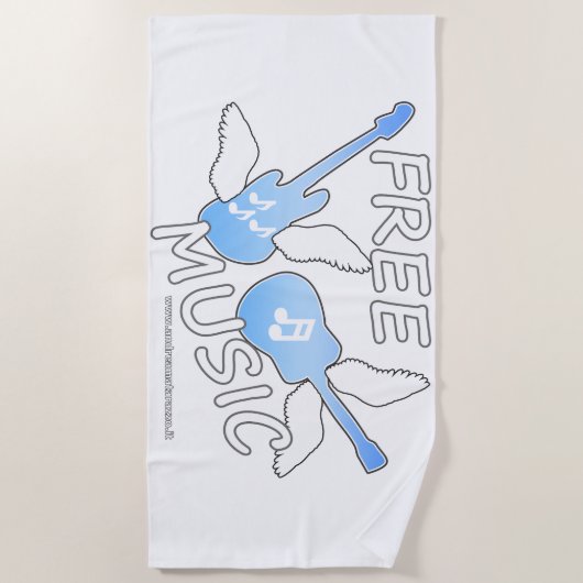 無料音楽 ビーチタオル (正面)