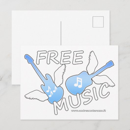 無料音楽 ポストカード (正面/裏面)