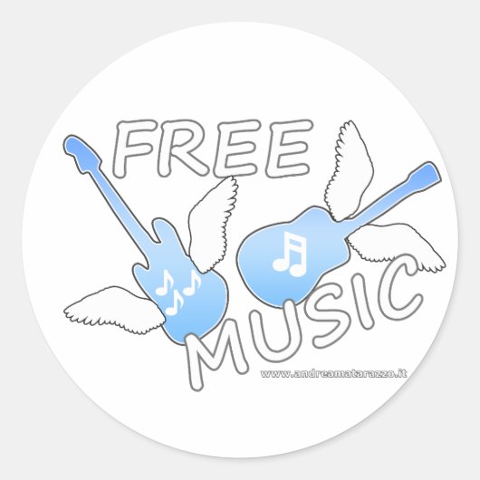 無料音楽 ラウンドシール (正面)