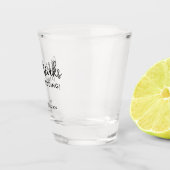 無料飲おもしろいみ物の日付の保存 ショットグラス (右)