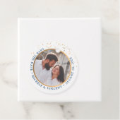 無料飲みカジュアル物の日付を保存する青い金ゴールド写真 フェイバータグ (インサイチュ)