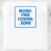 無料魚釣り域 スクエアシール (バッグ)