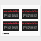 「無料」 長方形シール (シート)