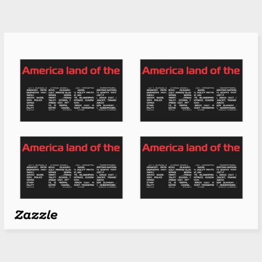 「無料」 長方形シール (シート)