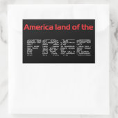 「無料」 長方形シール (バッグ)