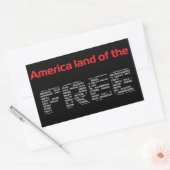 「無料」 長方形シール (封筒)