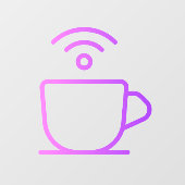 無料Wi-Fiとコーヒー窓のステッカー ウィンドウサイン (シート)