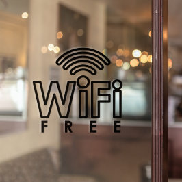 無料Wi-Fiネットワークインターネットパスワードカフェ ウィンドウサイン