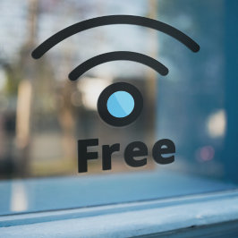 無料Wi-Fiネットワーク ワークスペース カフェ ウィンドウサイン