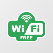 無料Wi-Fi ウィンドウサイン (シート)