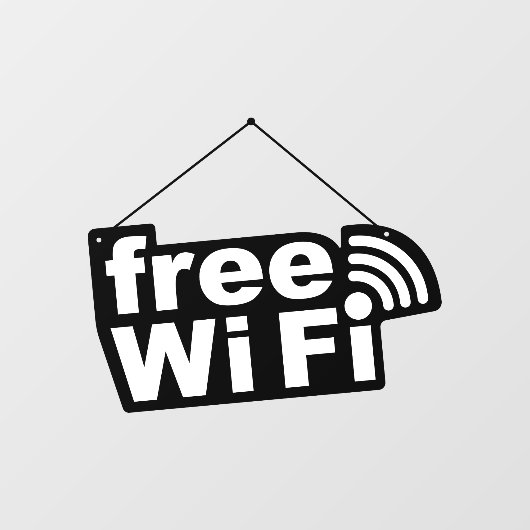 無料Wi-Fi ウィンドウサイン (シート)