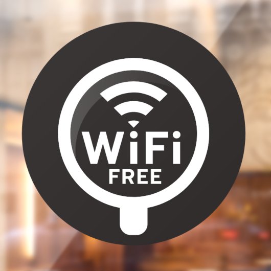 無料Wi-Fi コーヒー ドーナツ ショップ ビジネス ウィンドウサイン (シート2)