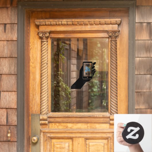 無料Wi-Fi コーヒー ドーナツ ショップ ビジネス 携帯電話 ウィンドウサイン (ホームデコレーション)