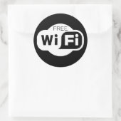 無料Wi-fi ラウンドシール (バッグ)