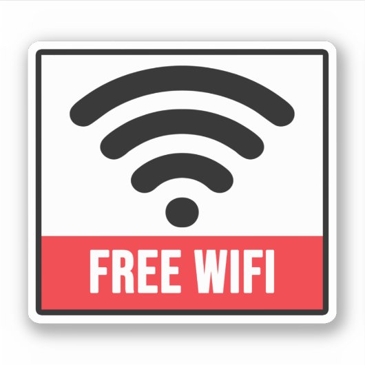 無料WiFiあり シール (正面)
