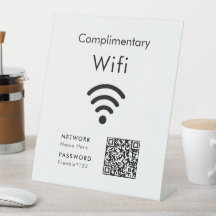 無料WiFiコード ブラック&ホワイト