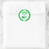 無料WiFiサイン ラウンドシール (バッグ)