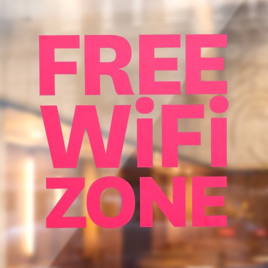 無料WiFiゾーンコーヒードーナツ店 ウィンドウサイン (シート2)