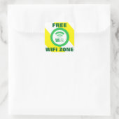 無料WiFiゾーンサイン スクエアシール (バッグ)