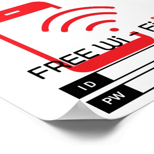 無料WIFIゾーン ポスター (角)