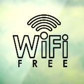 無料Wifiネットワークインターネットパスワードコーヒーショップ ウィンドウサイン (シート3)