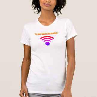 無料WiFi目当てで来ただけ Tシャツ