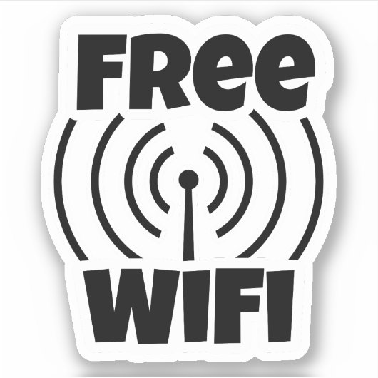 無料WIFI シール (正面)