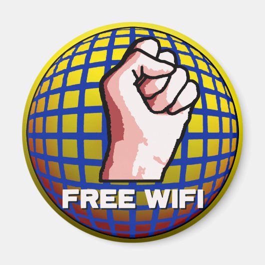 無料WiFi マグネット (正面)