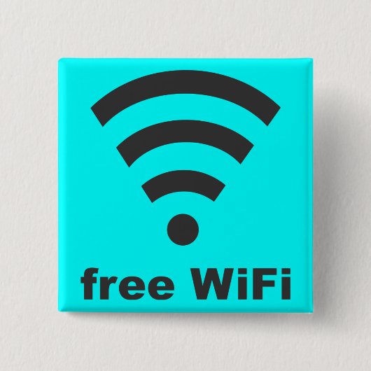 無料WiFi 缶バッジ (正面)