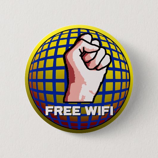 無料WiFi 缶バッジ (正面)