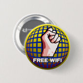 無料WiFi 缶バッジ (正面&裏面)