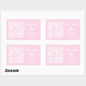 無料Wifi Business qrコードサインインに接続するためにスキャン 長方形シール (シート)