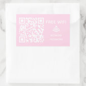 無料Wifi Business qrコードサインインに接続するためにスキャン 長方形シール (バッグ)