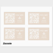 無料Wifi Business qrコードサインインに接続するためにスキャン 長方形シール (シート)