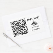 無料Wifi Business qrコードサインインに接続するためにスキャン 長方形シール (封筒)
