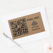 無料Wifi Business qrコードサインインに接続するためにスキャン 長方形シール (封筒)