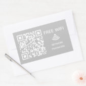 無料Wifi Business qrコードサインインに接続するためにスキャン 長方形シール (封筒)