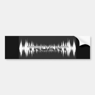 無断欠席者のSoundwavesのバンパーステッカー バンパーステッカー