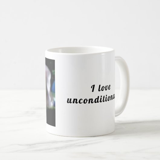 無条件で愛する コーヒーマグカップ (正面右)